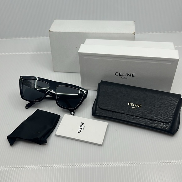 Celine Paris 3 dots CL402561 58 13 140 black sunglasses with box case dustcloth - Picture 12 of 13